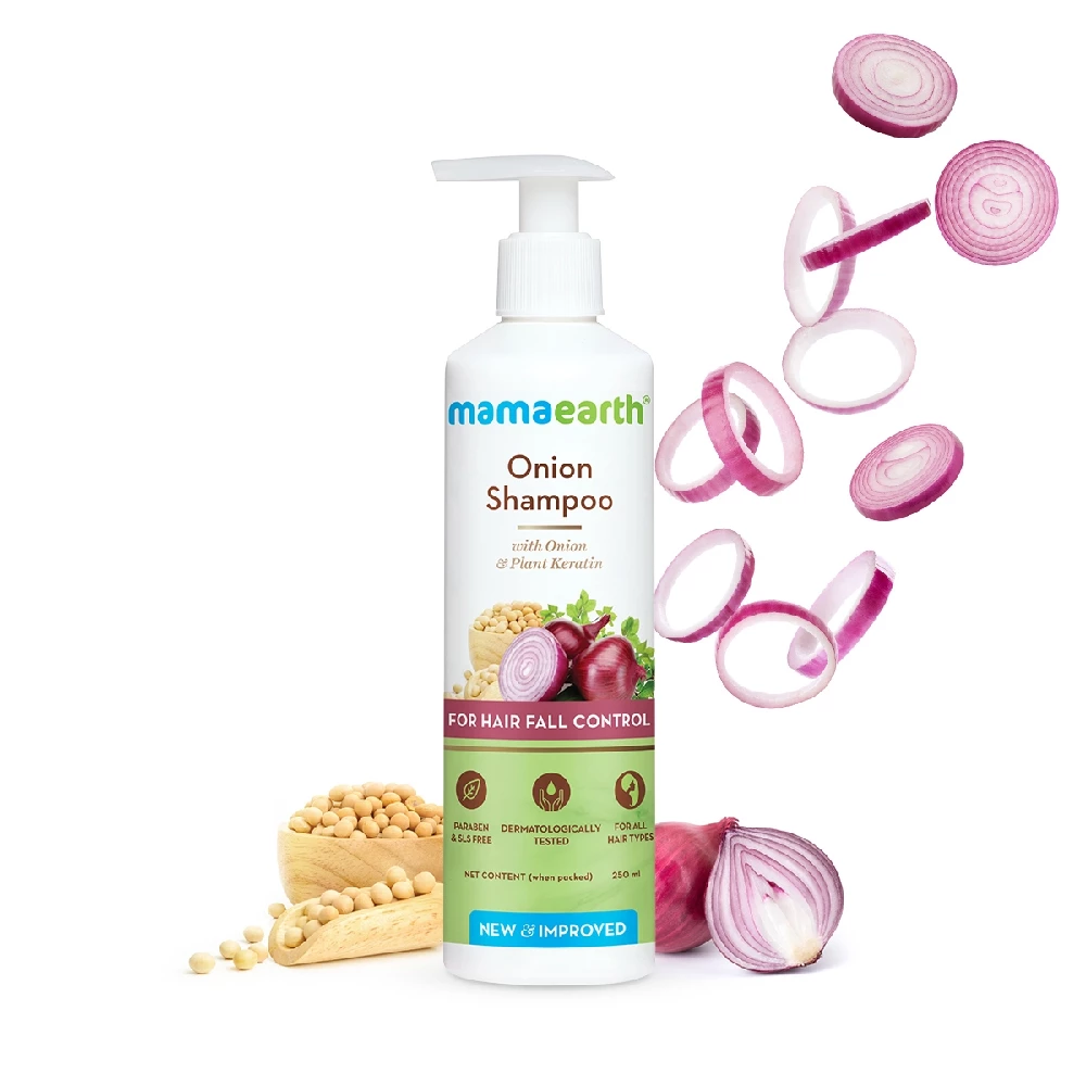 Onion Shampoo with Onion and Plant Keratin for Hair Fall Control, 250 ml-1.webp